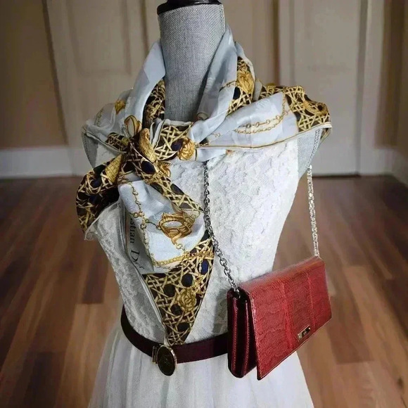 Christian Dior Silk Shawl Scarf - Picture 6 of 16